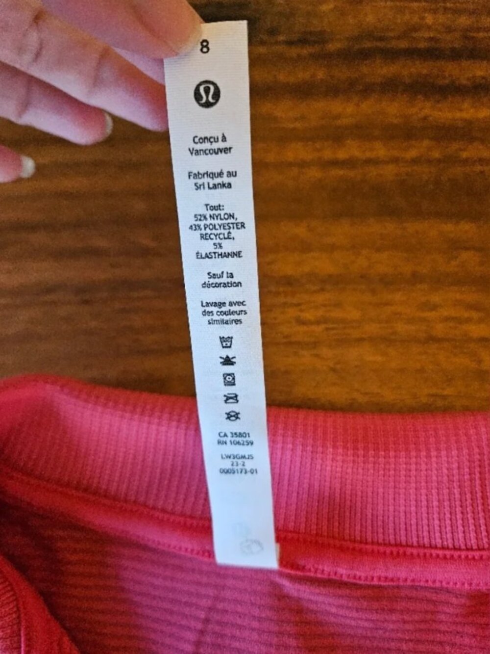 Lululemon Pink Swiftly Tech Polo Crop Short Sleeve Shirt Women's Size 8 Like New - Picture 8 of 8